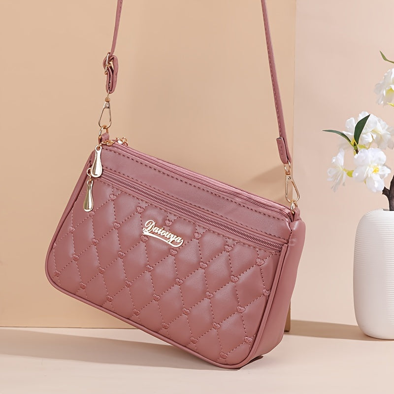 Fashionable Crossbody Bag with Multiple Layers and Large Capacity