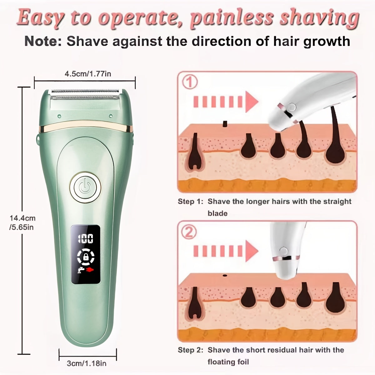 Rechargeable Painless Hair Removal for Women