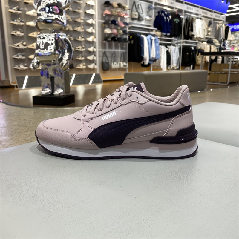 PUMA ST Runner v4 L Retro Casual Sneakers - Low-Top Lace-Up Low-Top Design, Synthetic & Split Synthetic Upper
