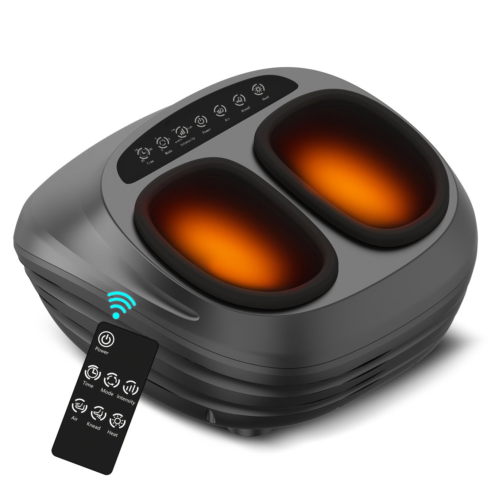 Foot Massager Device Featuring Comforting Heat and Intense Kneading