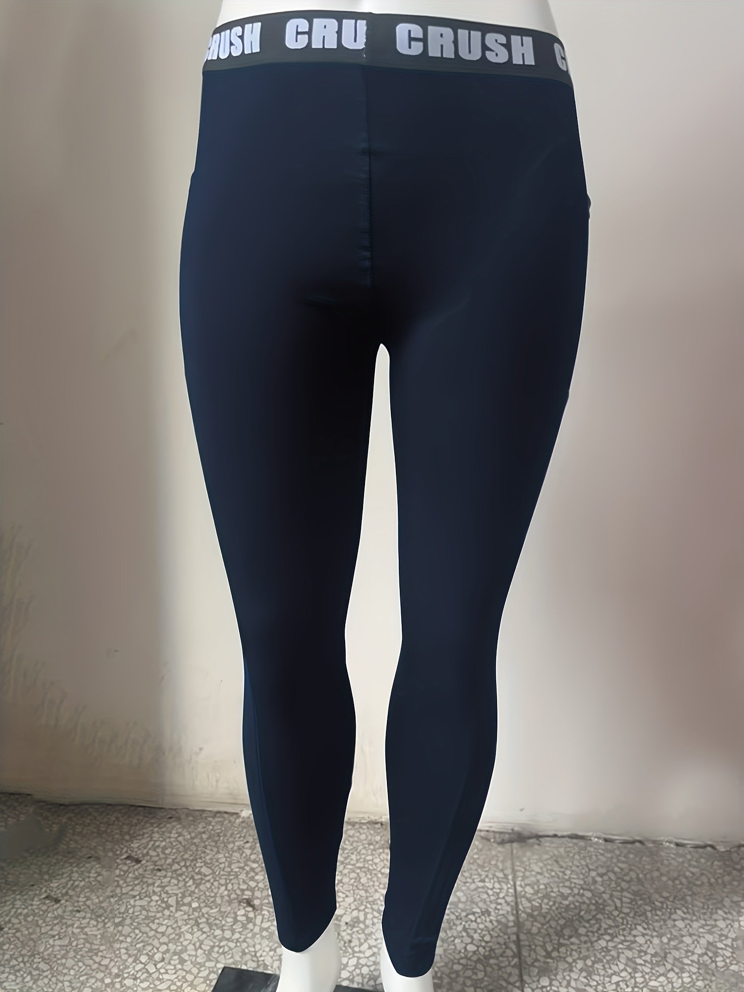 Plus Size Letters And Wide Elastic Bands Leggings