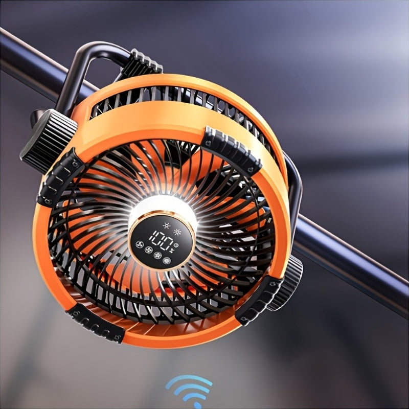 Storm Outdoor Fan - 30ft Cold Wind, 20000mAh Battery, LED Lantern, Phone Charger