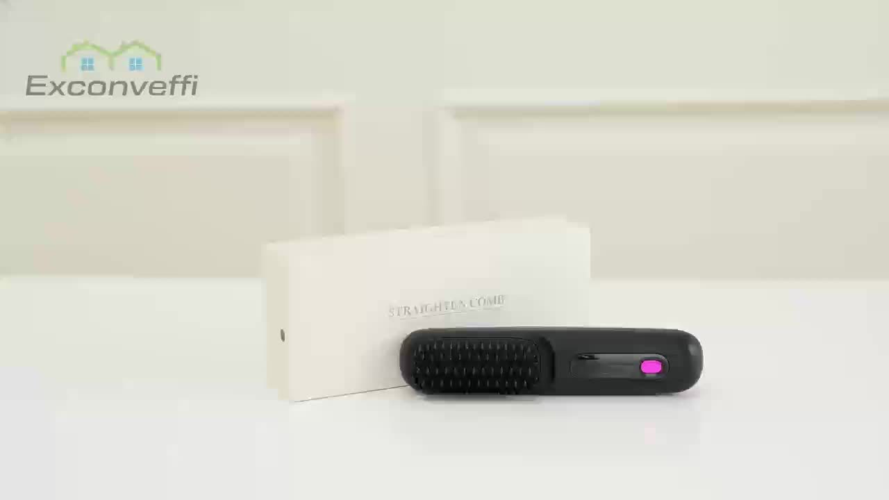Portable cordless straight hair comb, rapid heating