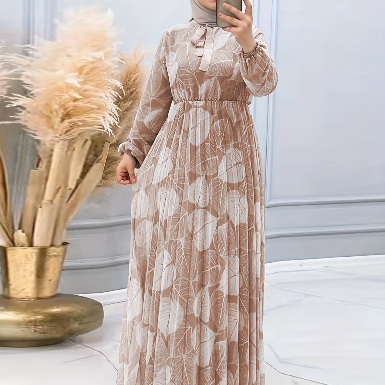 Print Women's Middle Eastern Muslim Dress