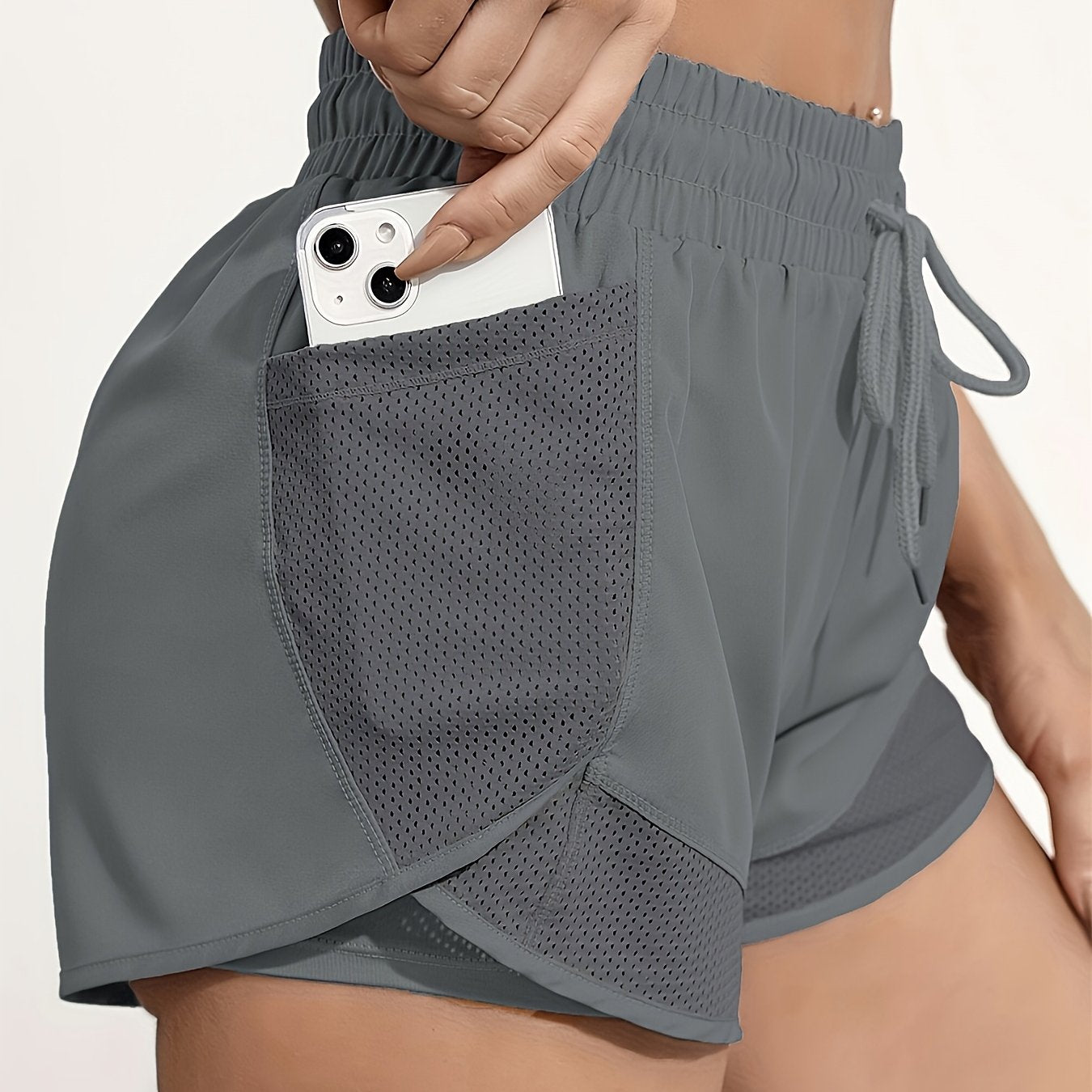 Women's 2-in-1 Yoga Shorts With Quick-Drying Fabric