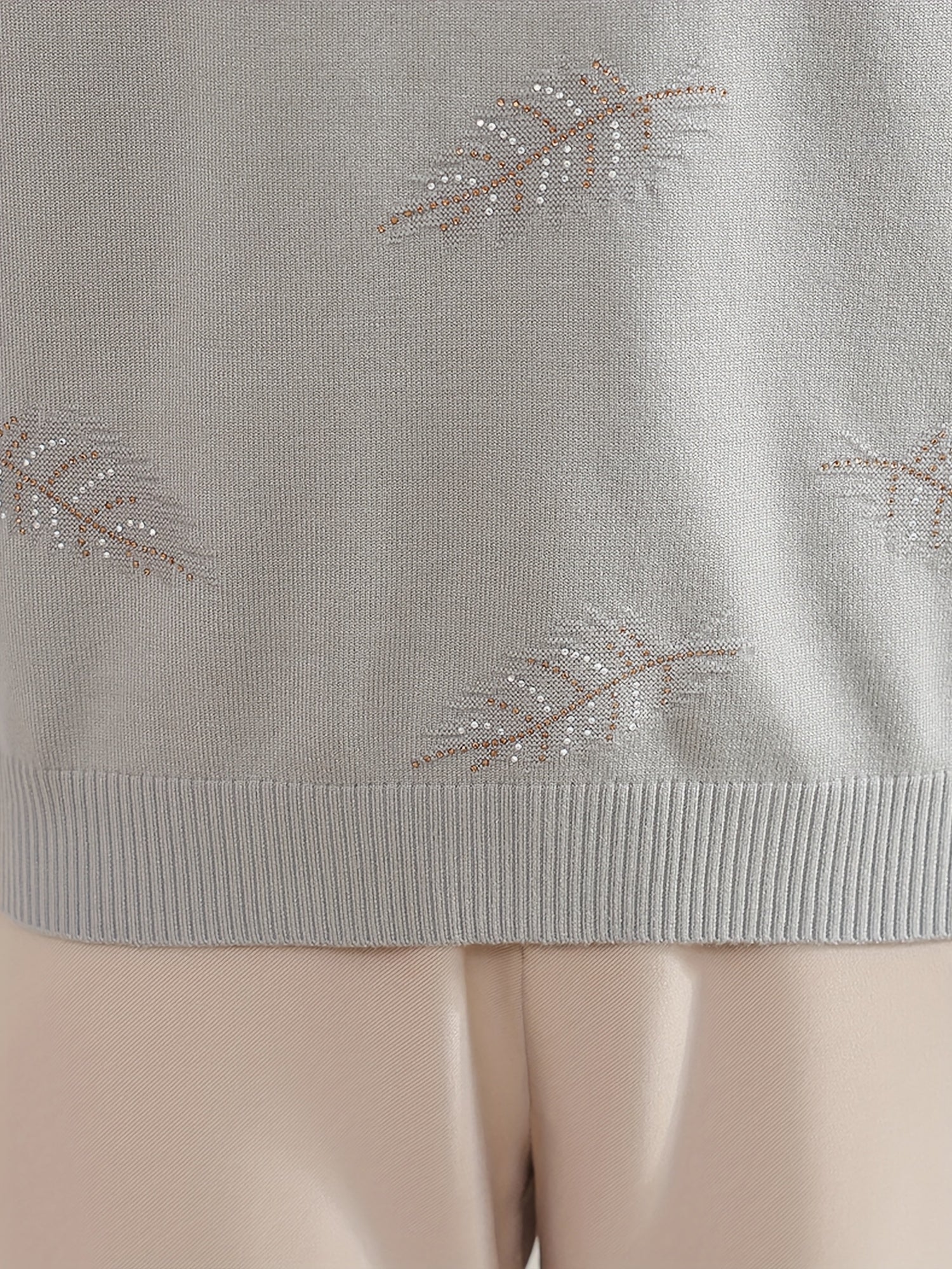 Women'S Elegant V-Neck Sweater - Lightweight Breathable Long Sleeve Blouse with Classic Collar