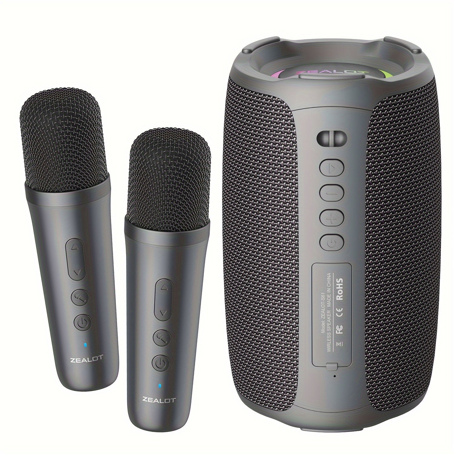 S61M Wireless Speakers Featuring a Wireless Microphone, Compatibility with Wired Microphones