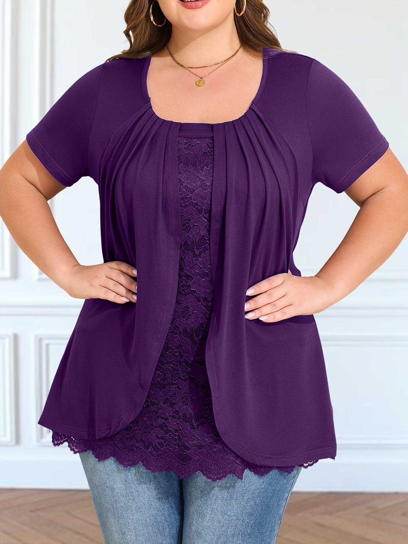 Polyester Blend Short Sleave T-Shirts for Women