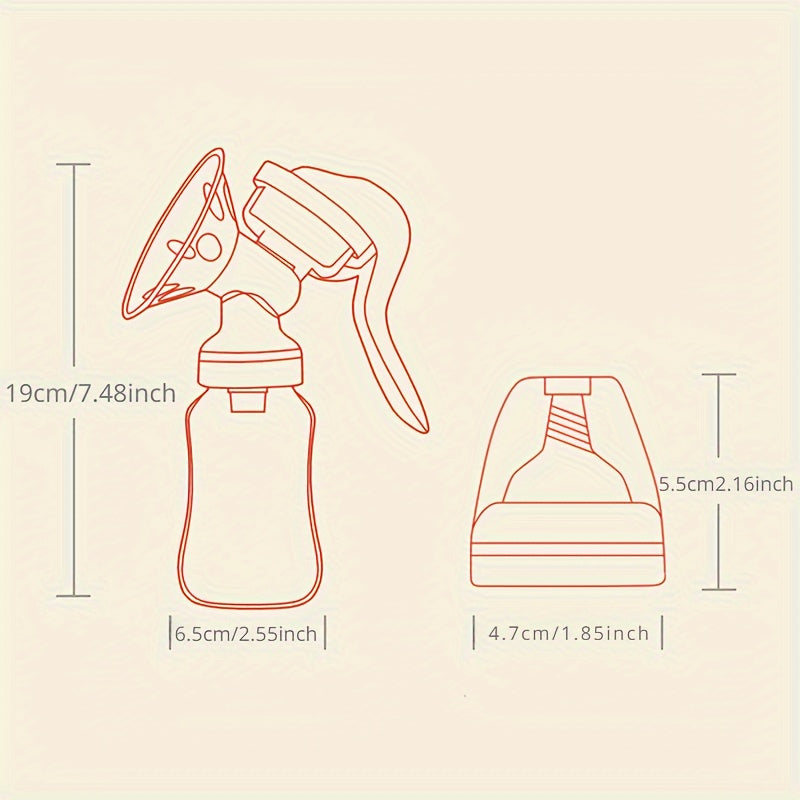 Manual Breast Pump – Painless, Portable, Chemical-Free with High Suction