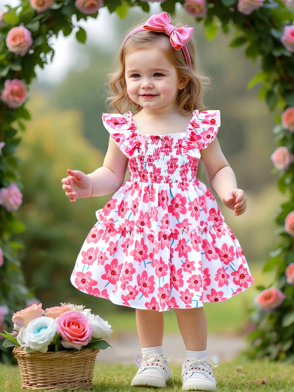 Sleeveless Summer Blossom Dress for Youngsters