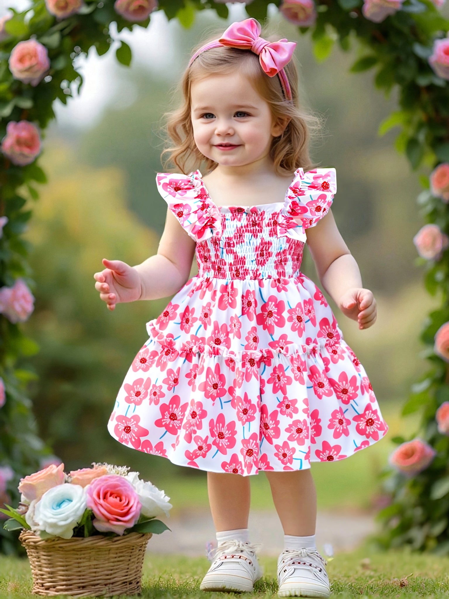 Sleeveless Summer Blossom Dress for Youngsters
