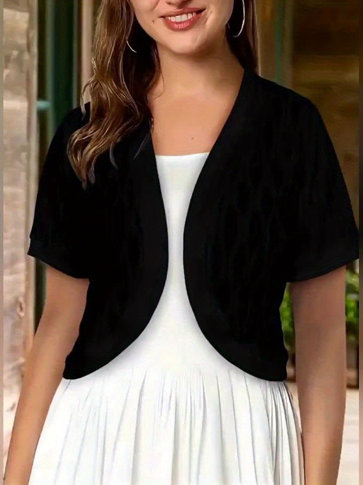 Elegant Open-Front Knit Cardigan