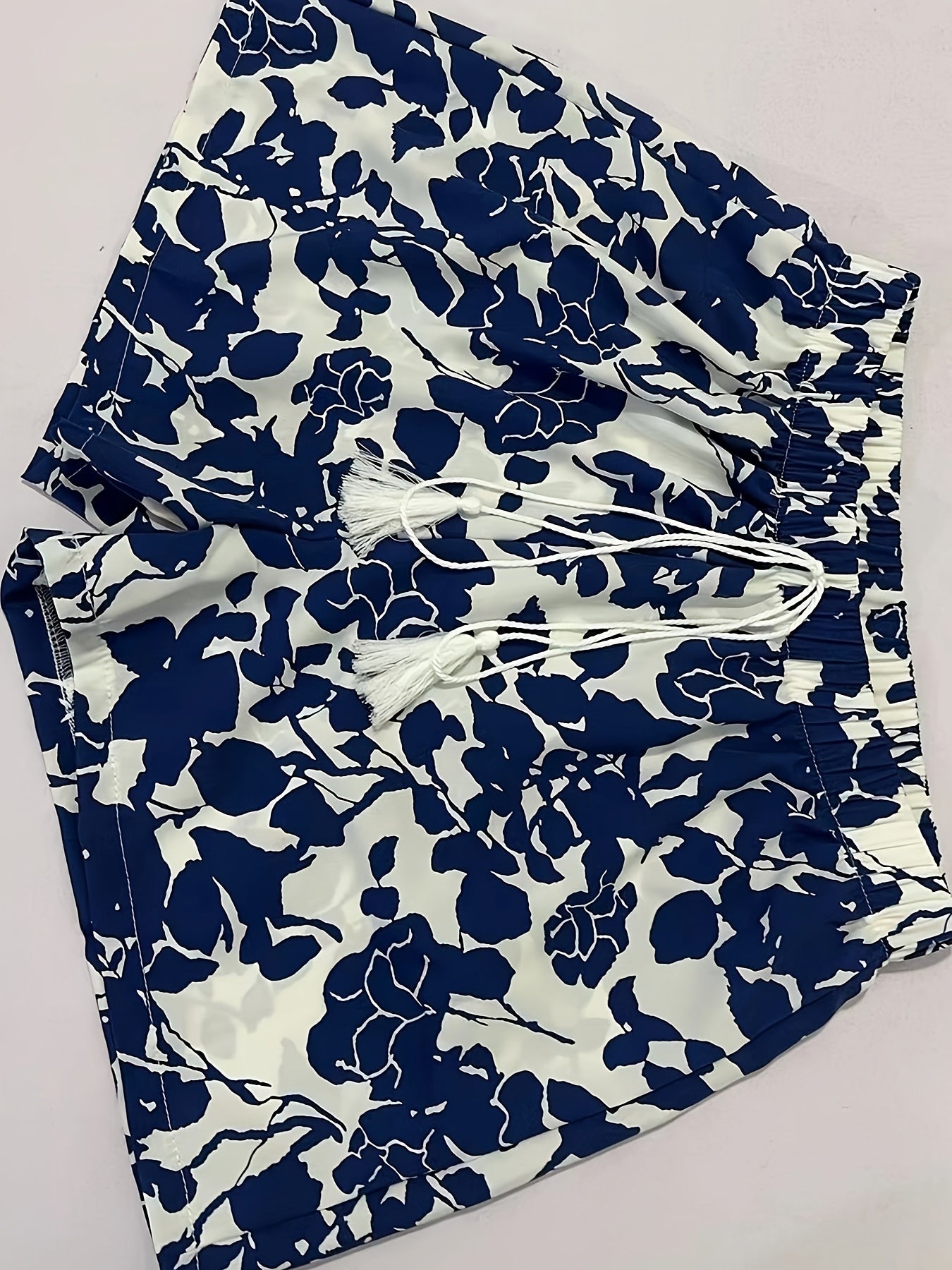 Women's Floral Print Elastic Waist Shorts