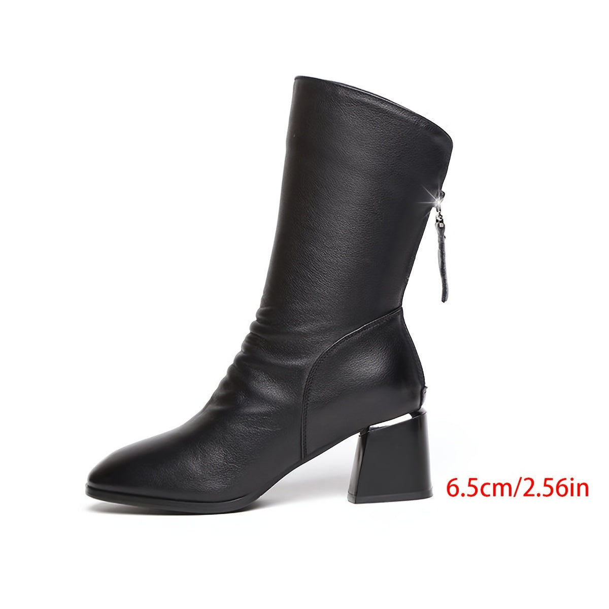 Women's Ankle Boots with Back Zipper, Fashion Short Boots