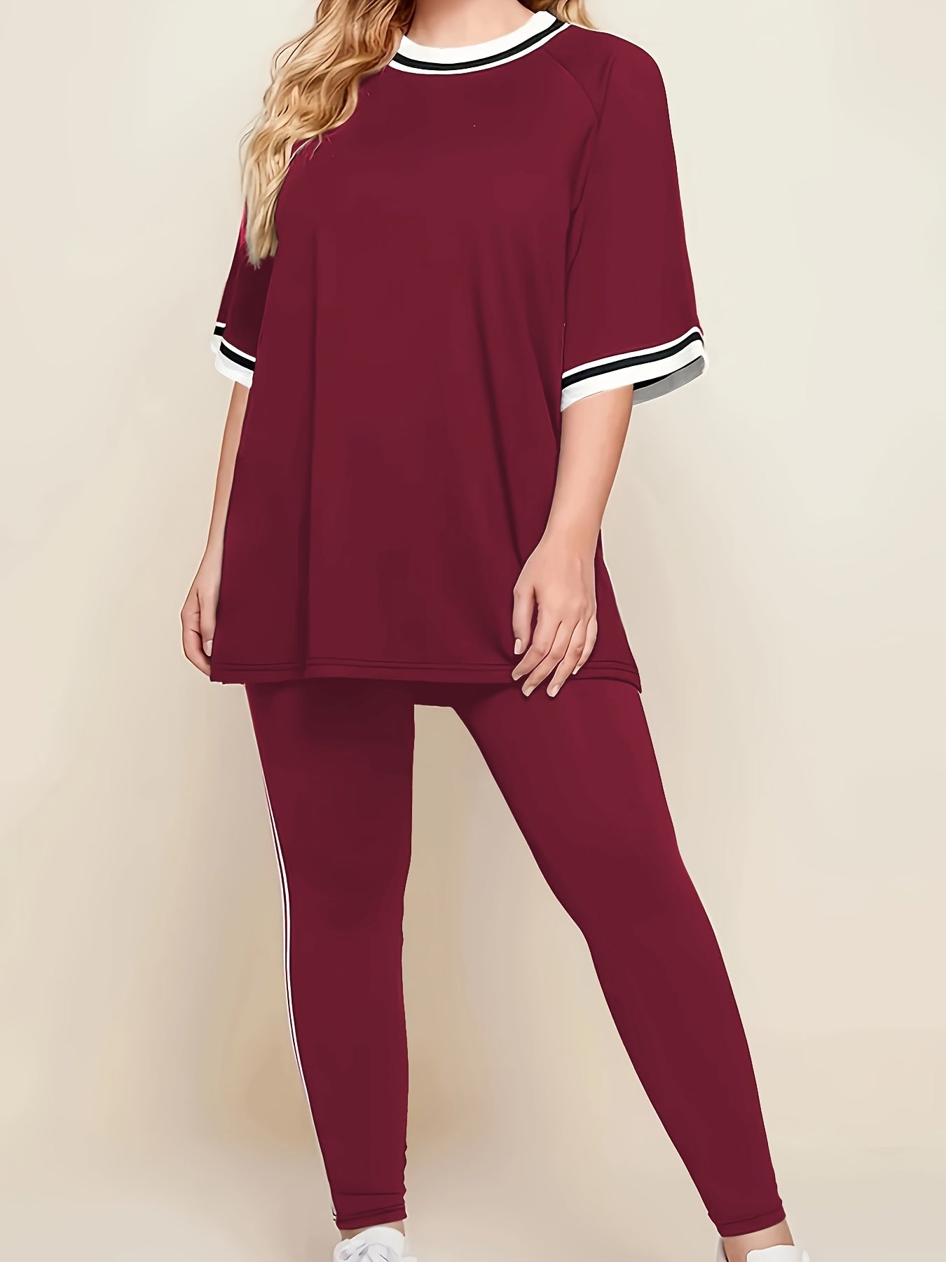 Women's Plus Size Casual Lounge Set