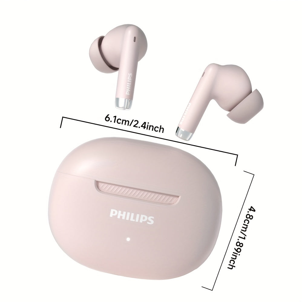PHILIPS TAT2020 Earbuds Super endurance Headphones, Smooth curve border, Sophisticated and trendy, 320mAh Charging case