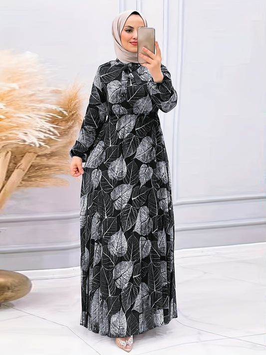 Print Women's Middle Eastern Muslim Dress