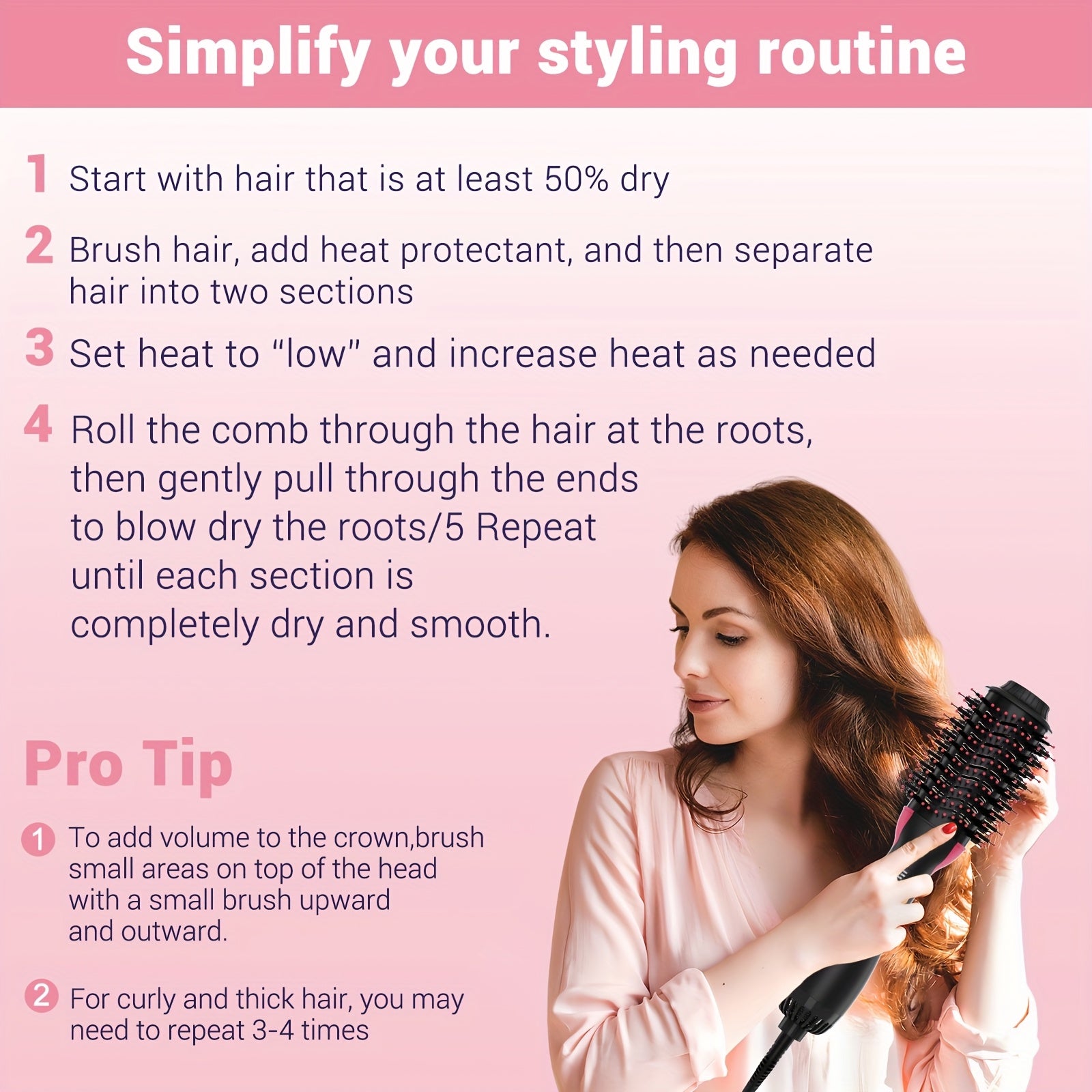 Hair Dryer Blow Brush in One