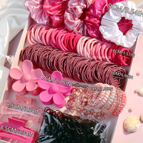 1 Set YANRONG Elegant Seamless Hair Scrunchies for Women