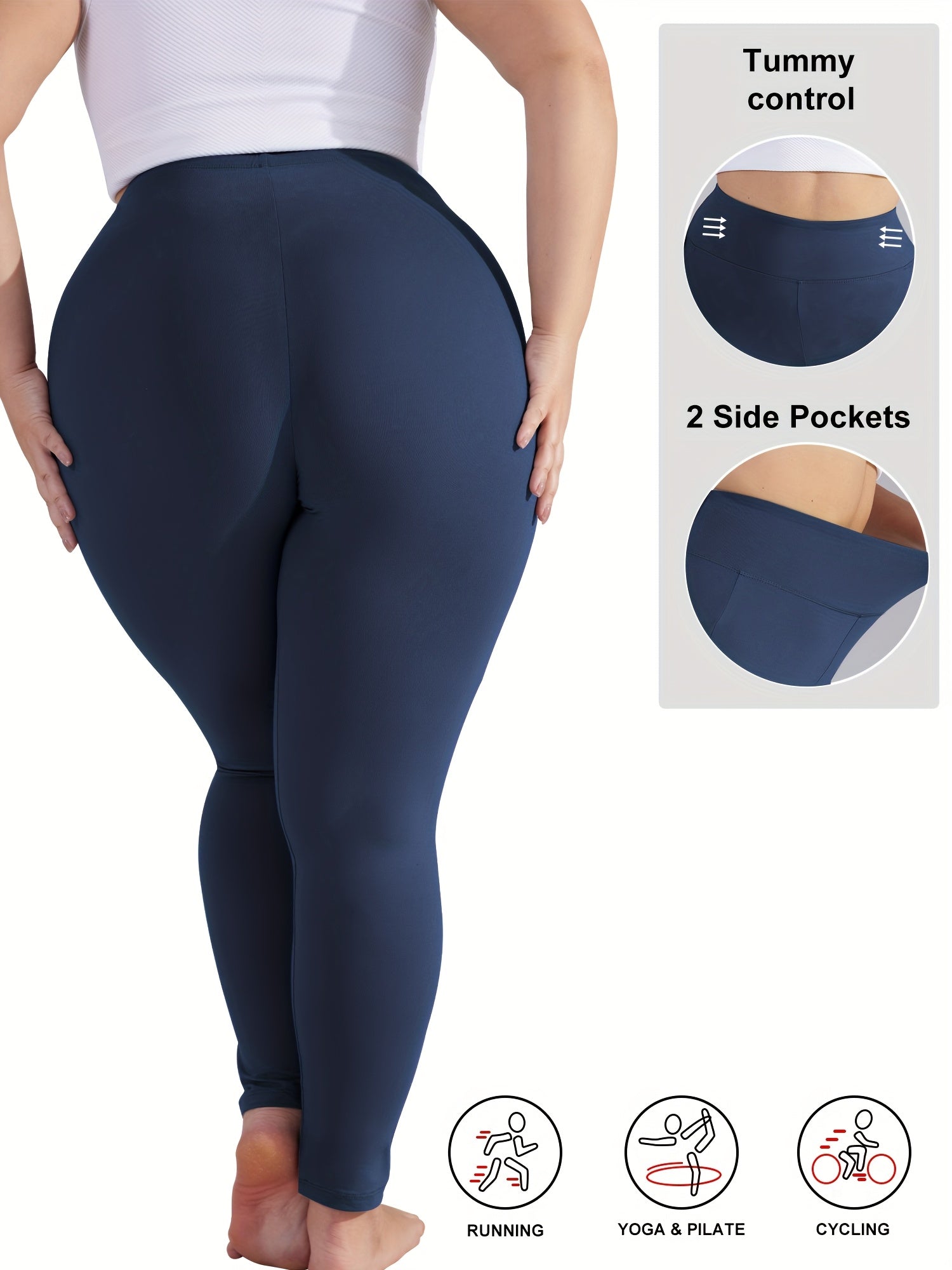 Women's Yoga Leggings with High Waistband, Moisture-Wicking, And Stretchy