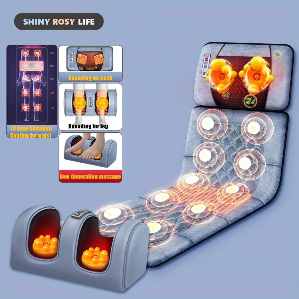 Full Body Massage Chair with Heat Relax, Neck Kneading & Foot Massage