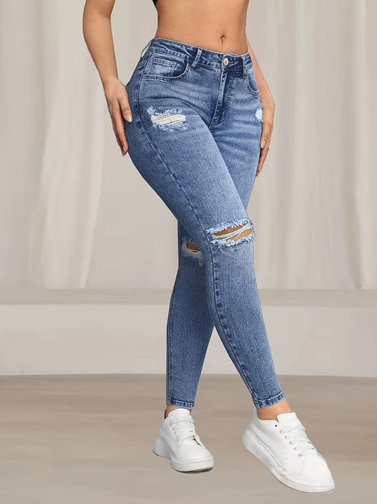 Elegant High Waist Skinny Jeans
