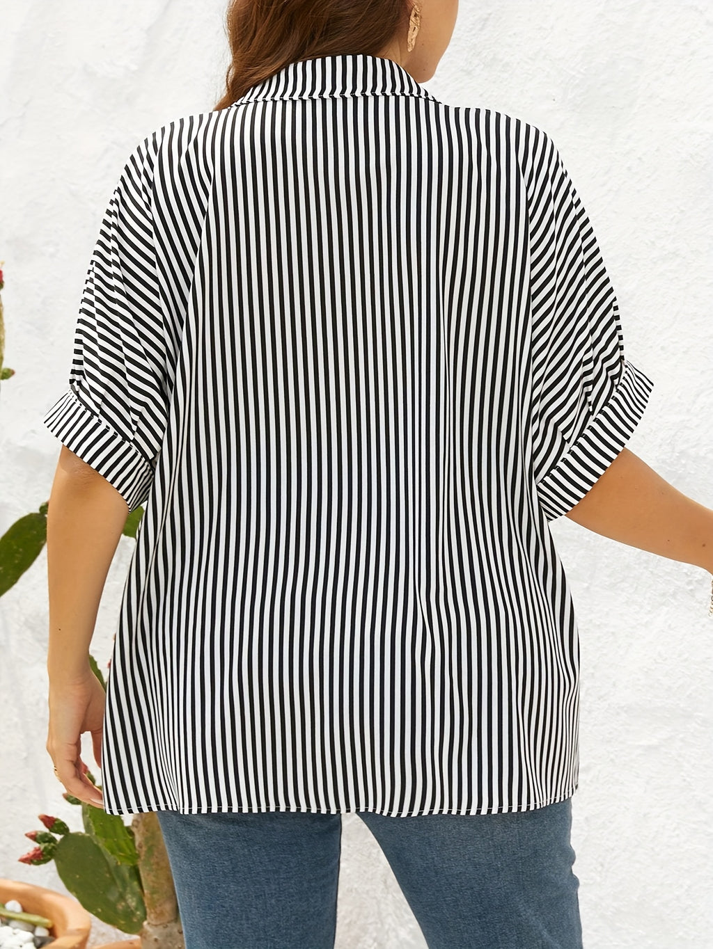 Women's Plus Size Striped Shirt