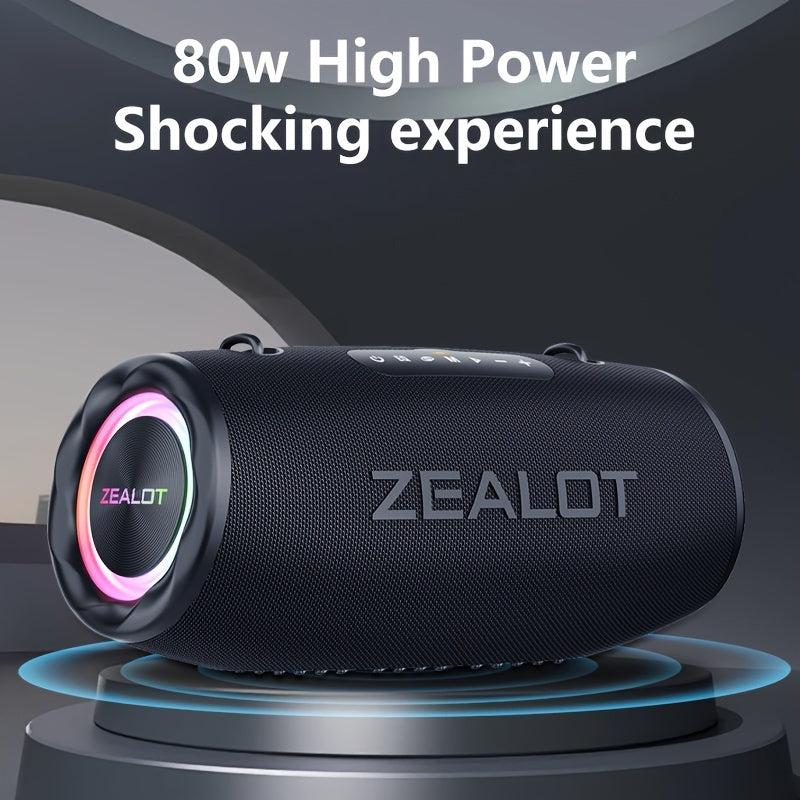 80W Outdoor Portable Subwoofer Wireless Speaker with Shoulder Belt