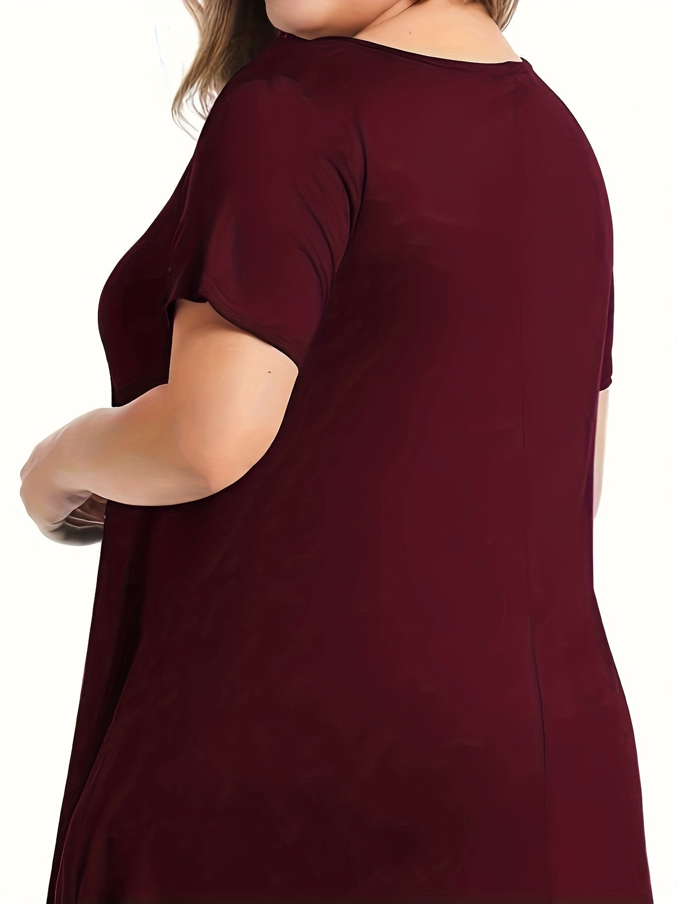 Women's Plus Size Elegant Short Sleeve T-Shirt