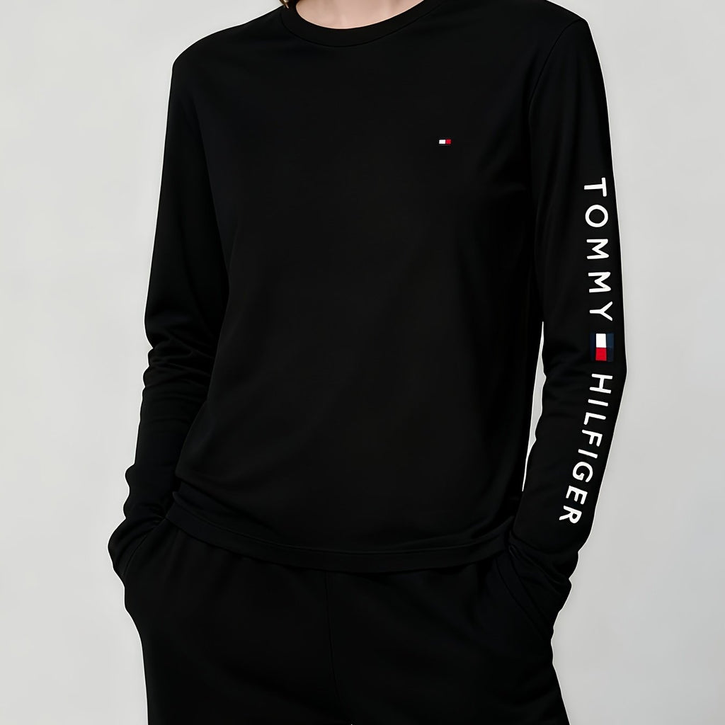 Tommy Hilfiger Women's Autumn/Winter Casual Long Sleeve T-Shirt