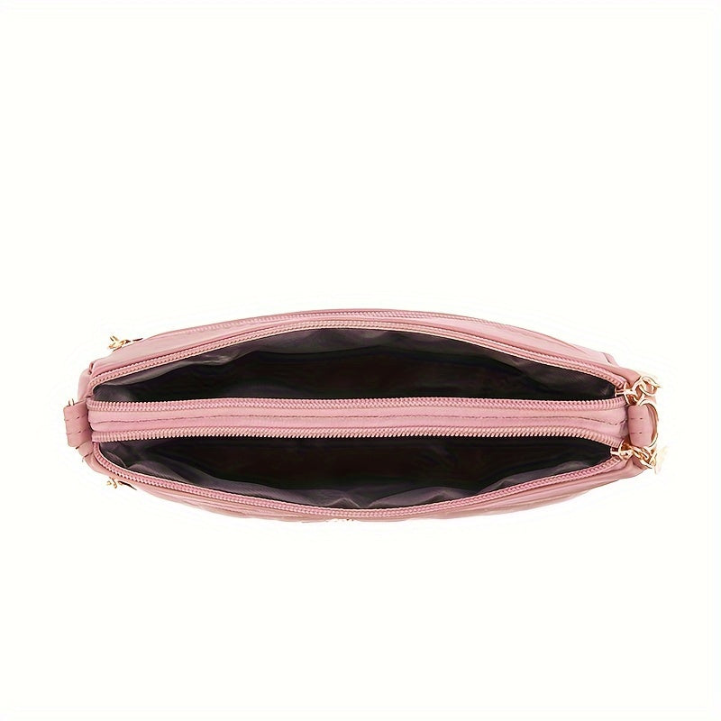 Fashionable Crossbody Bag with Multiple Layers and Large Capacity