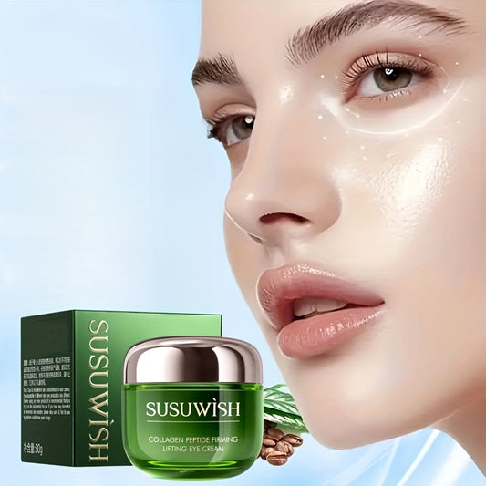 Advanced Collagen Firming Eye Cream with Glycerin & Licorice Extract, Wrinkles, Crow's Feet, Smile & Frown Lines - Alcohol-Free Formula
