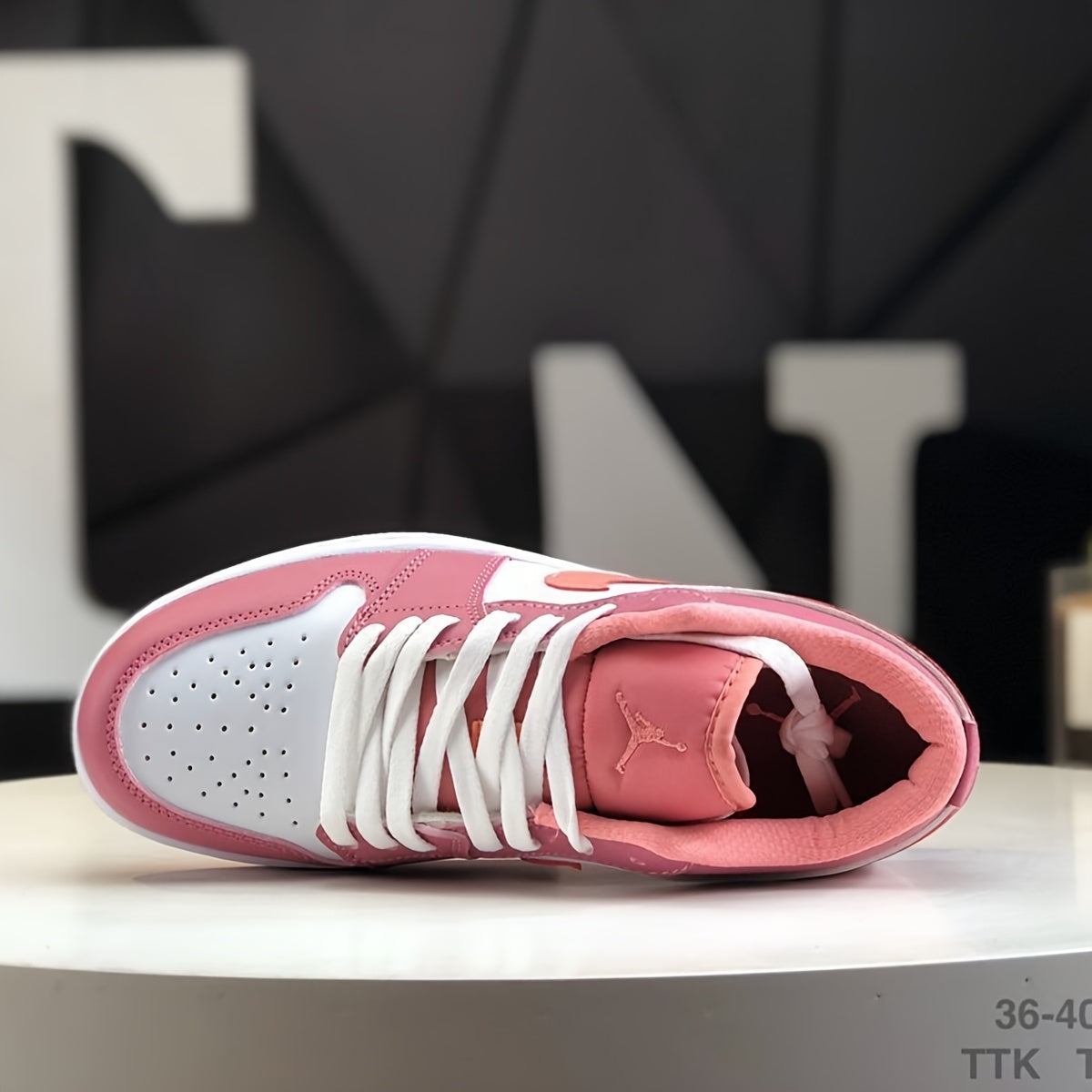 Nike Air Jordan 1 Low Women Casual Shoes, Pink Color Low-Top Thick Sole Skate Shoes