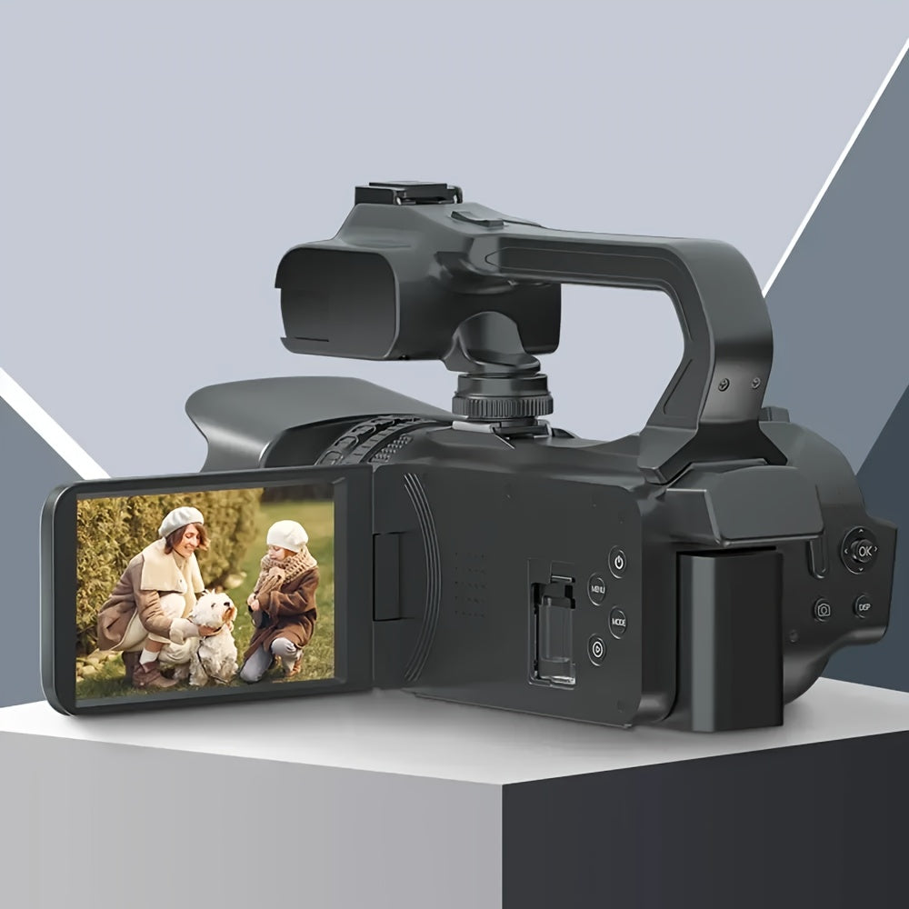 4K Ultra HD Vlogging Camera with 64MP, 60FPS, Auto Focus, 10.16cm Touch Screen