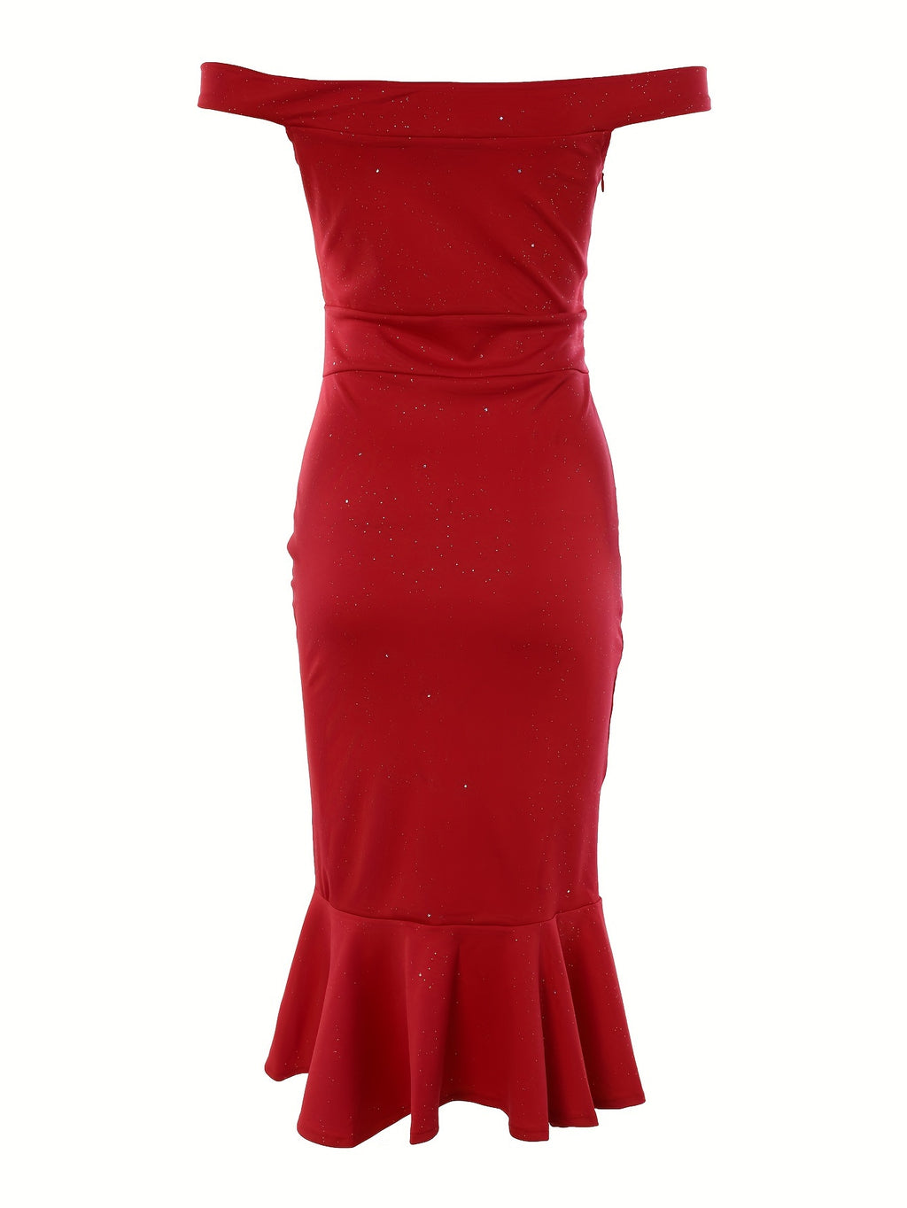 Women's Dresses Solid Color Ruffle Trim for Party Dressing