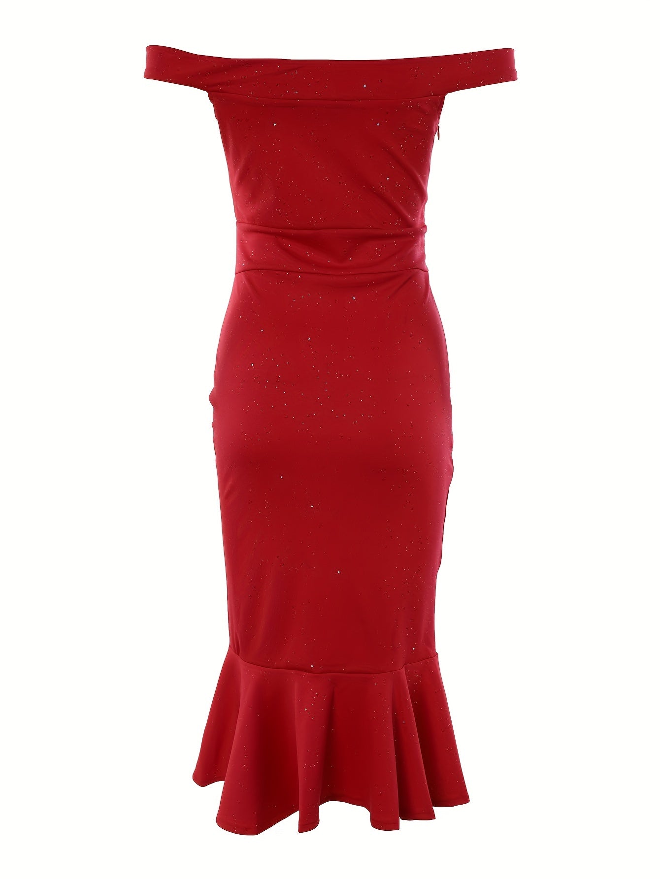 Women's Dresses Solid Color Ruffle Trim for Party Dressing