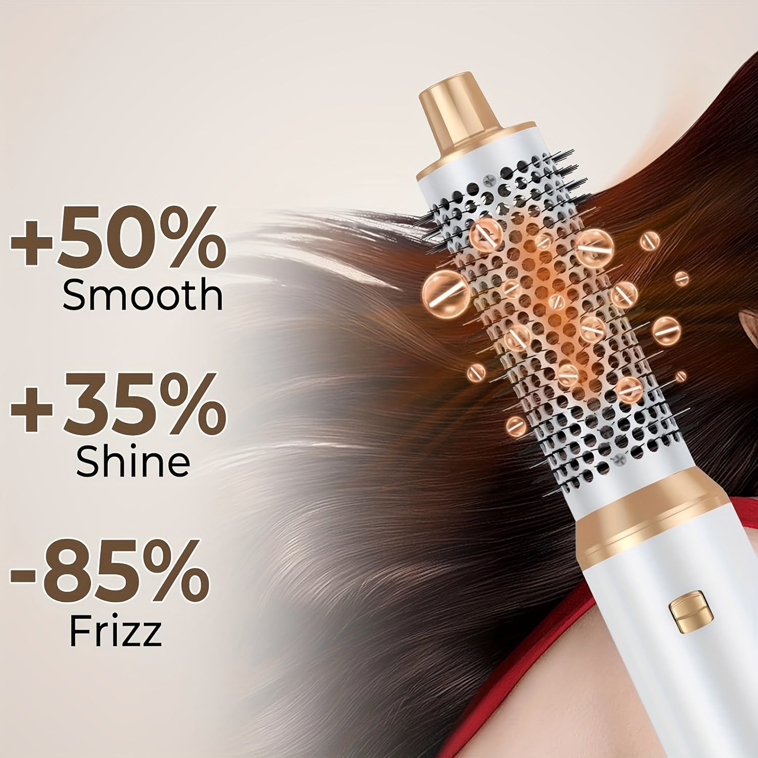 5in 1 Hot Air Brush Hair Styler Detachable Straightener Comb Curler