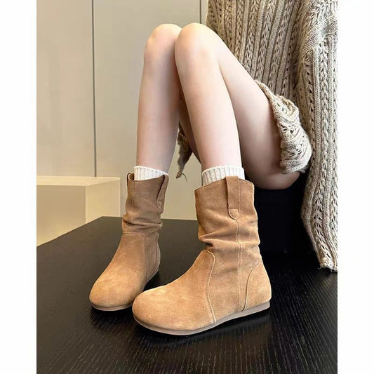 Western Denim Martin Boots For Women