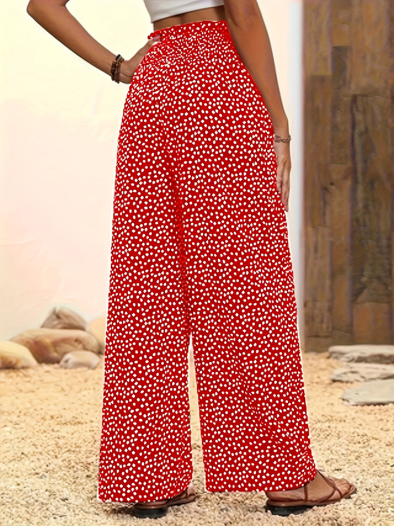 Casual Elastic Waist Loose Pants for Women