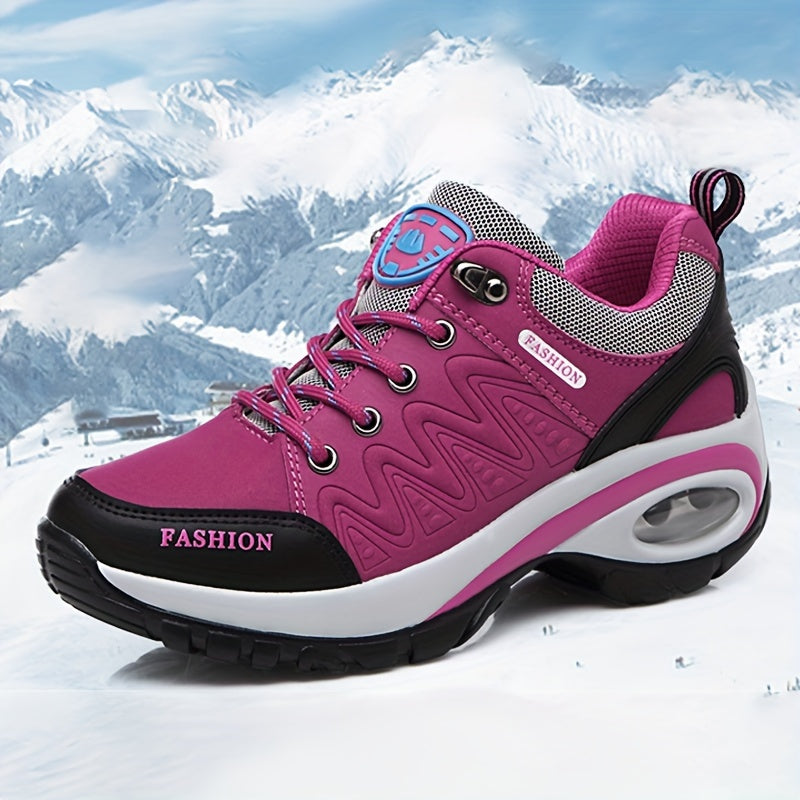 Women's Low Top Hiking Sneakers, Waterproof Low Top Outdoor Trekking Sports Shoes, Casual Walking & Running Trainers