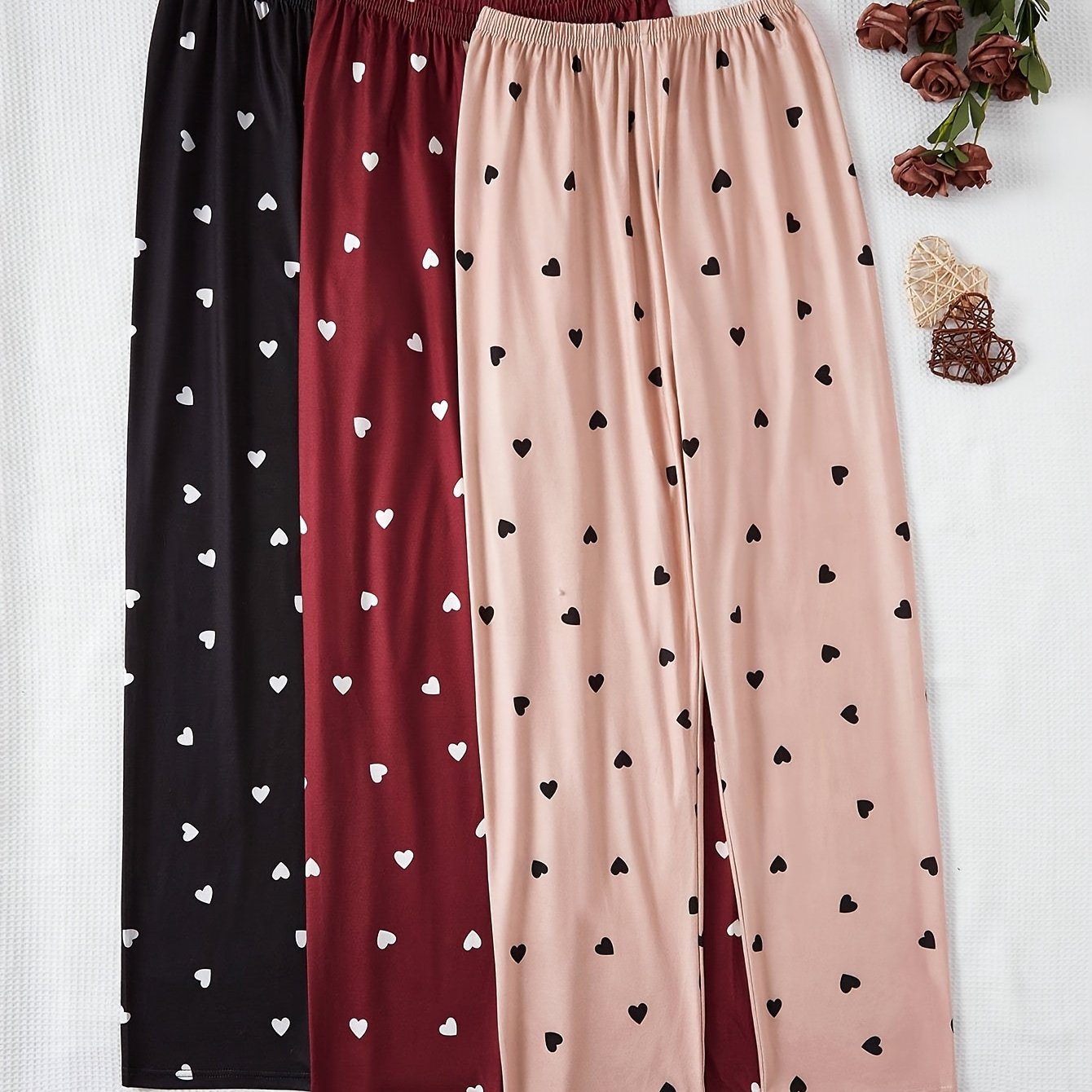 Three-piece set of Women's new soft all-season pajamas