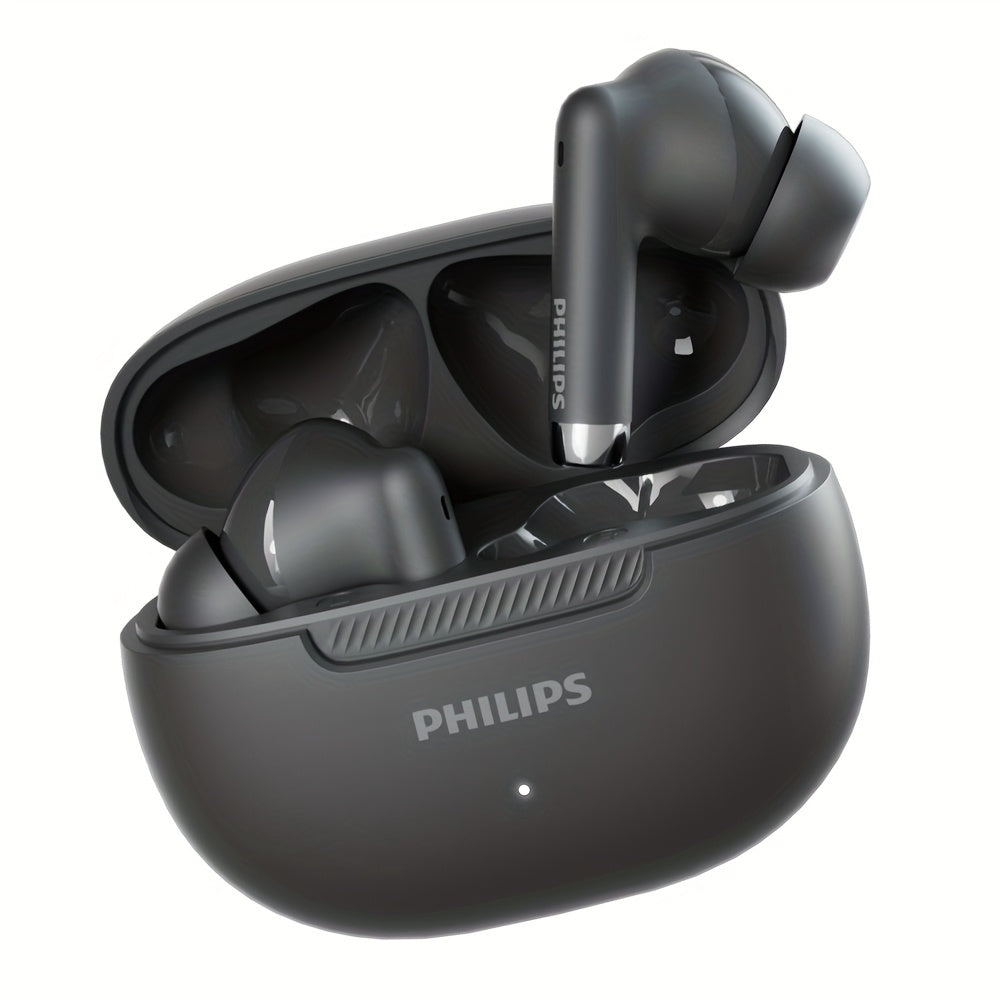 PHILIPS TAT2020 Earbuds Super endurance Headphones, Smooth curve border, Sophisticated and trendy, 320mAh Charging case