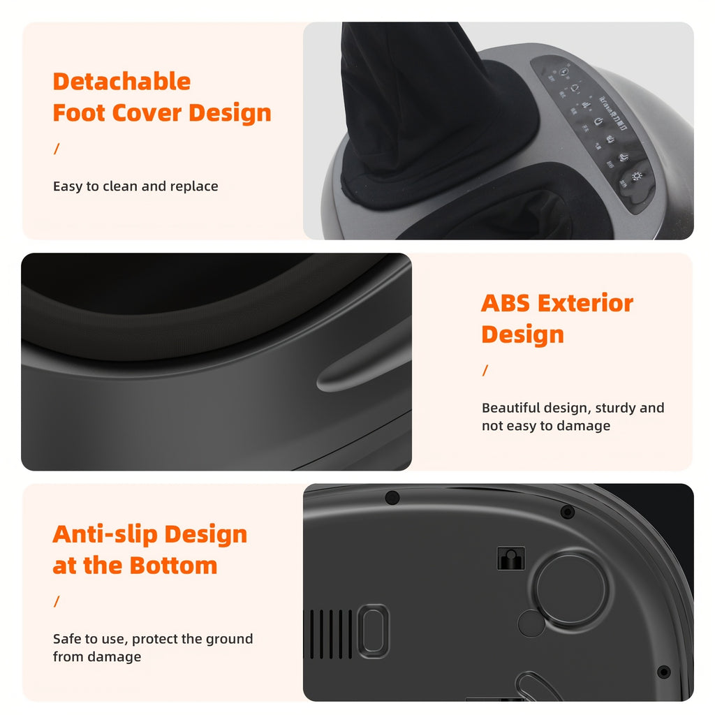 Foot Massager Device Featuring Comforting Heat and Intense Kneading