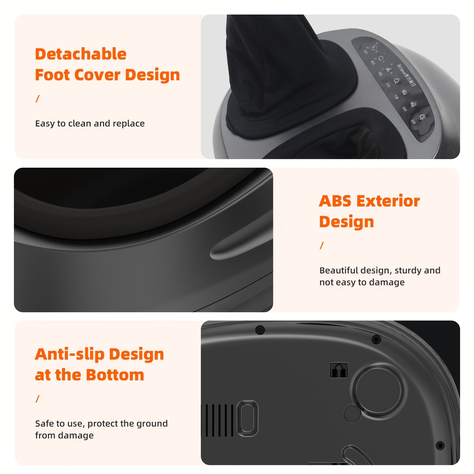 Foot Massager Device Featuring Comforting Heat and Intense Kneading