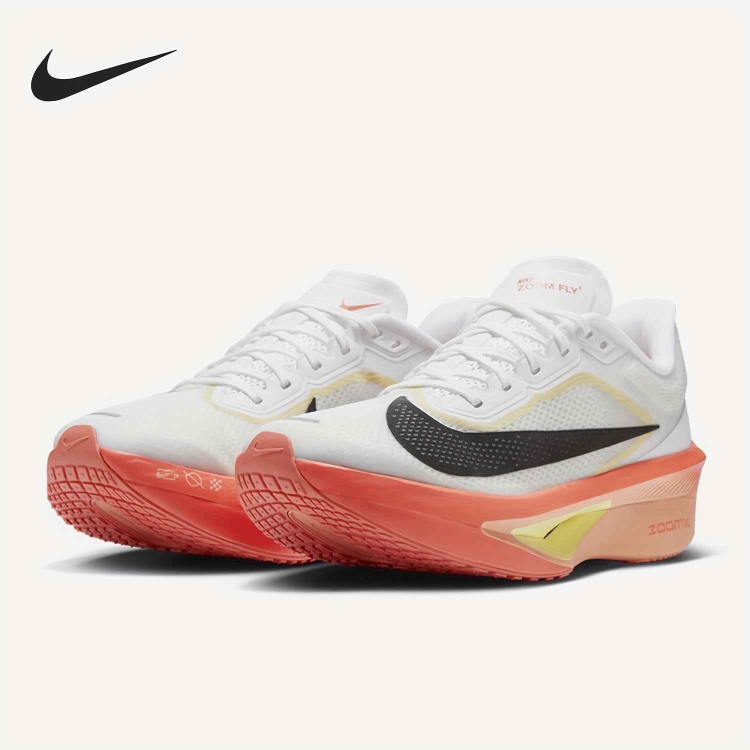 Nike Zoom Fly 6 EK Men's & Women's Carbon Fiber-Like Technology Running Shoes - Lightweight Breathable Low-Top Sneakers