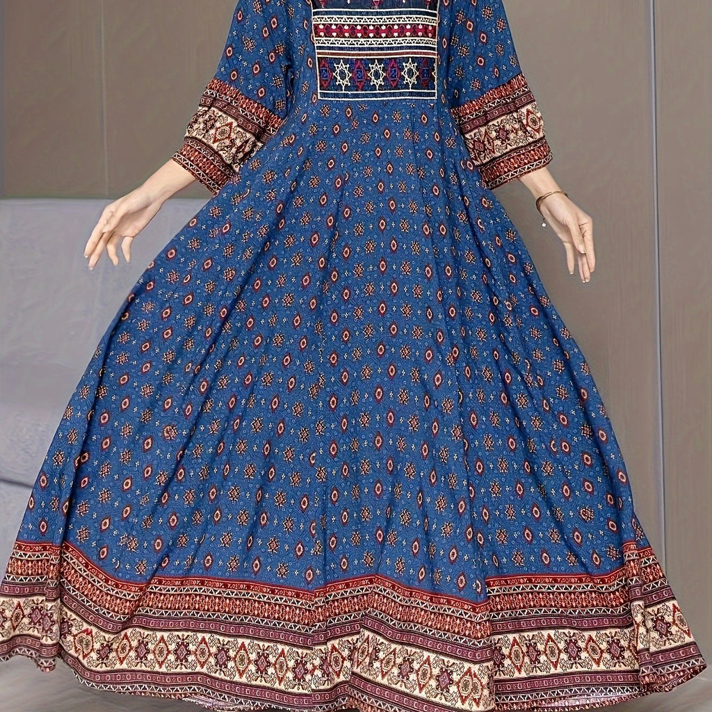 Elegant Maxi Dress - Romantic Long Sleeve Tunic for Women