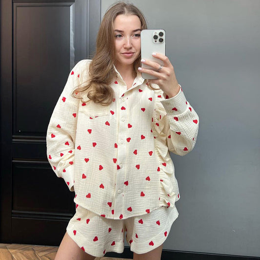 Top Shorts Two-piece Pajamas Women
