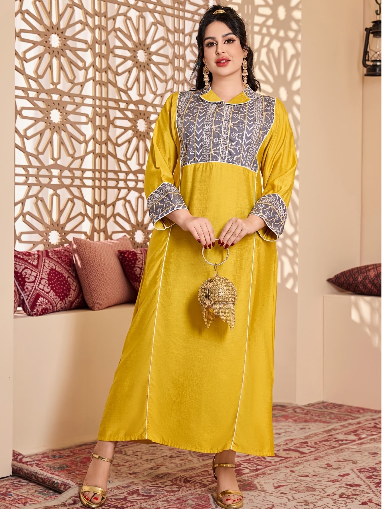 Women's Elegant Arabic Jalabia Dress