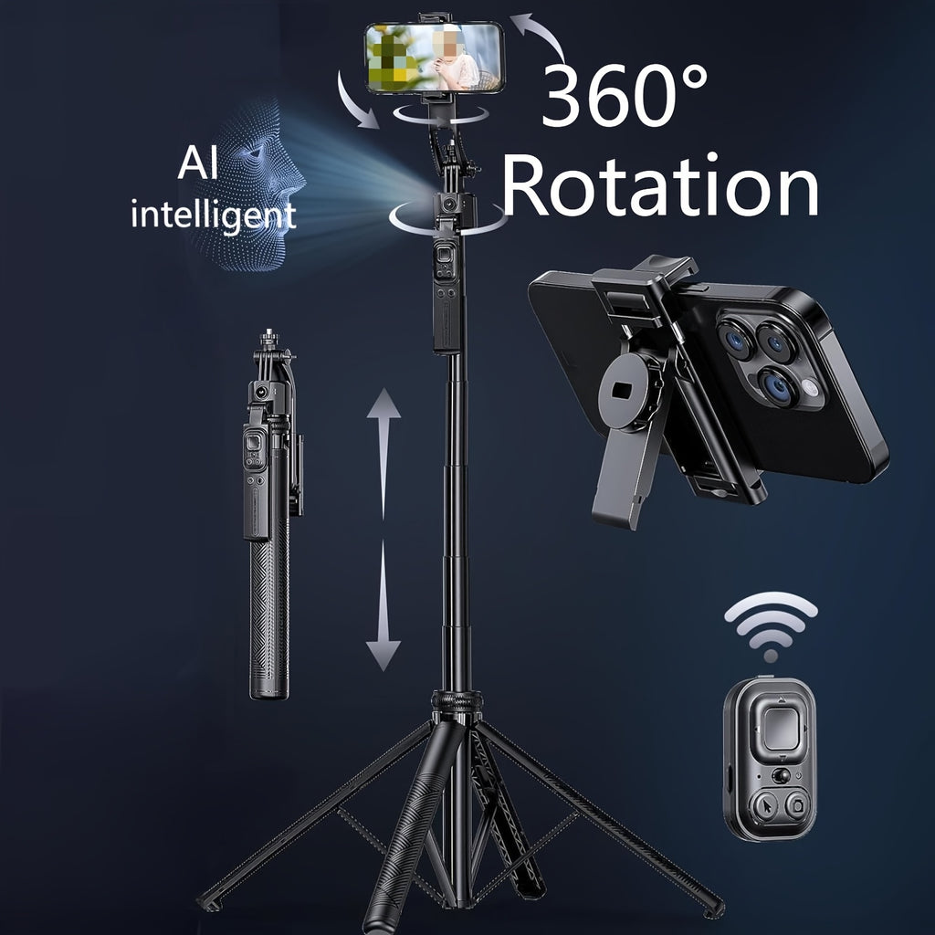Auto Face Tracking Tripod 360° Rotation, Extendable