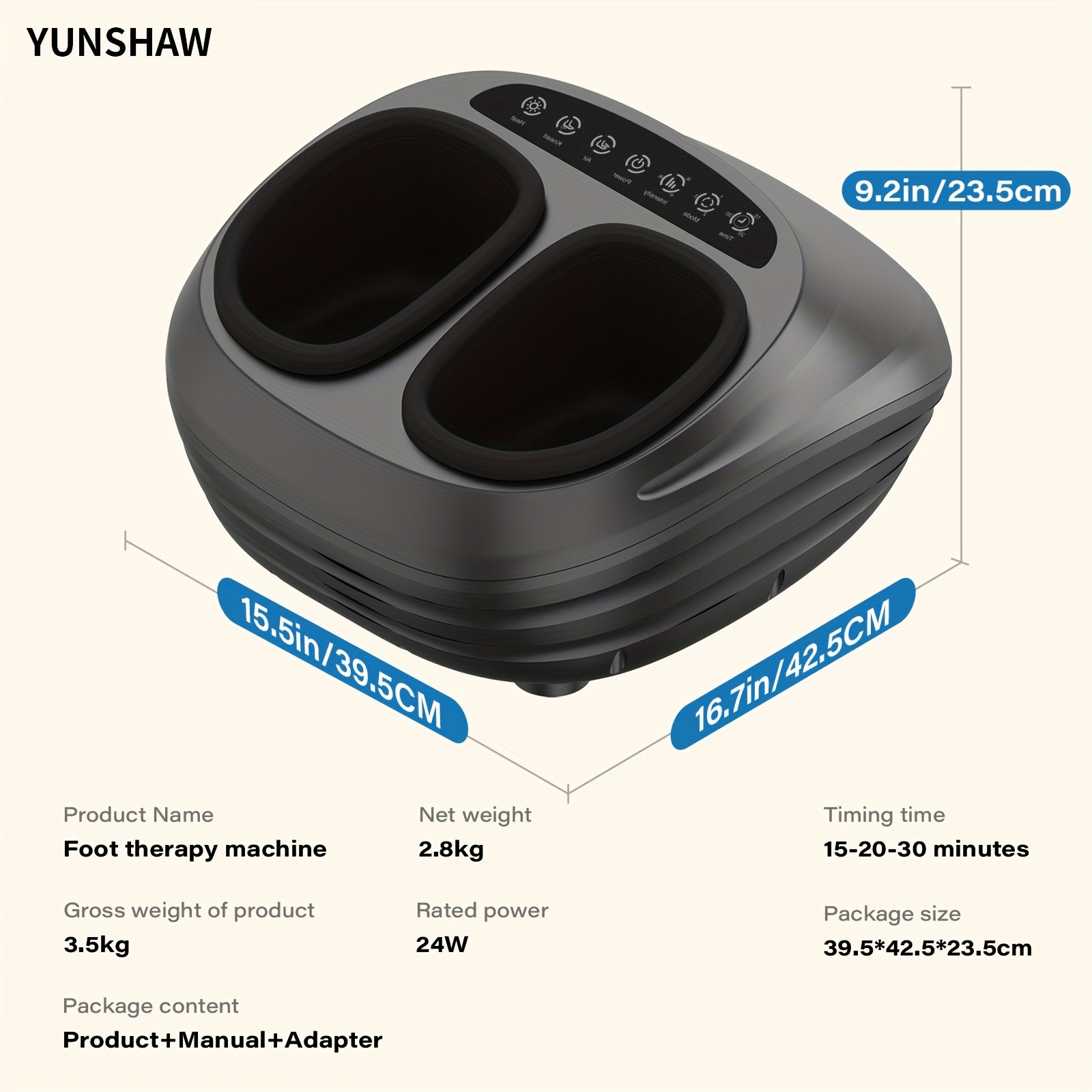 Foot Massager Device Featuring Comforting Heat and Intense Kneading
